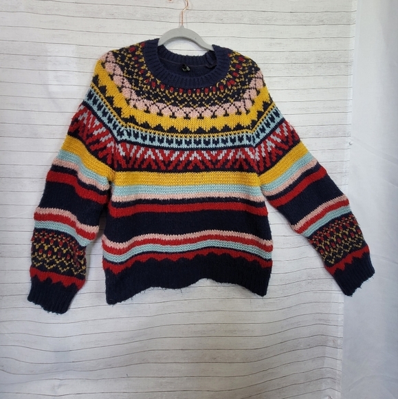Urban Outfitters Sweaters - Urban Outfitters Gwendoline Fair Isle Wool Blend Sweater, sz Medium